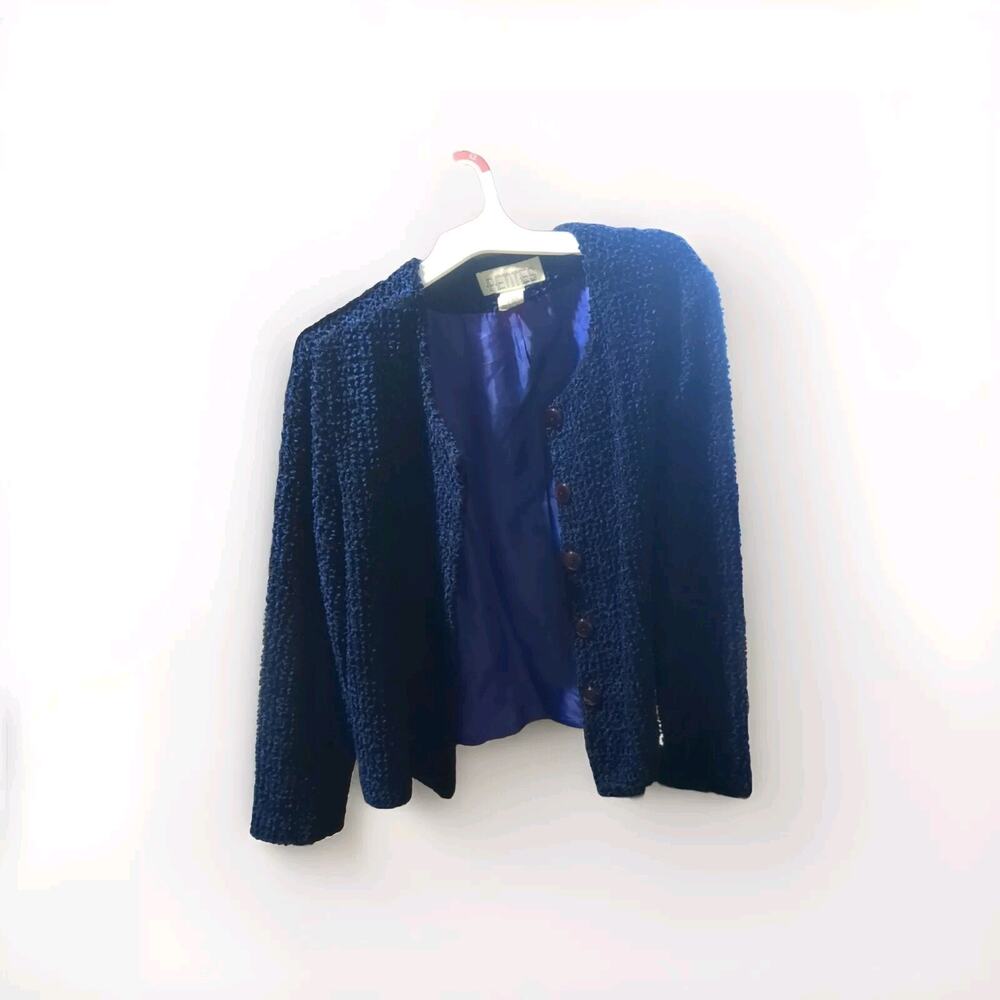 VINTAGE 60% CHEN Made In The USA Purple Women Medium Jacket - Just For Petites